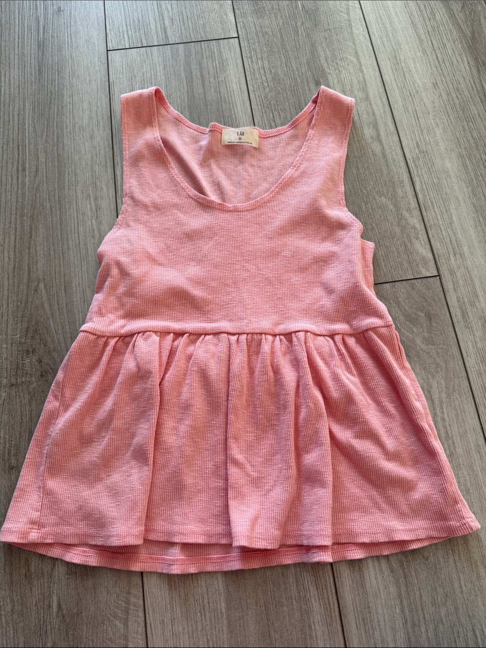 T.La Anthropologie Rhonda Babydoll Tank Pink Small